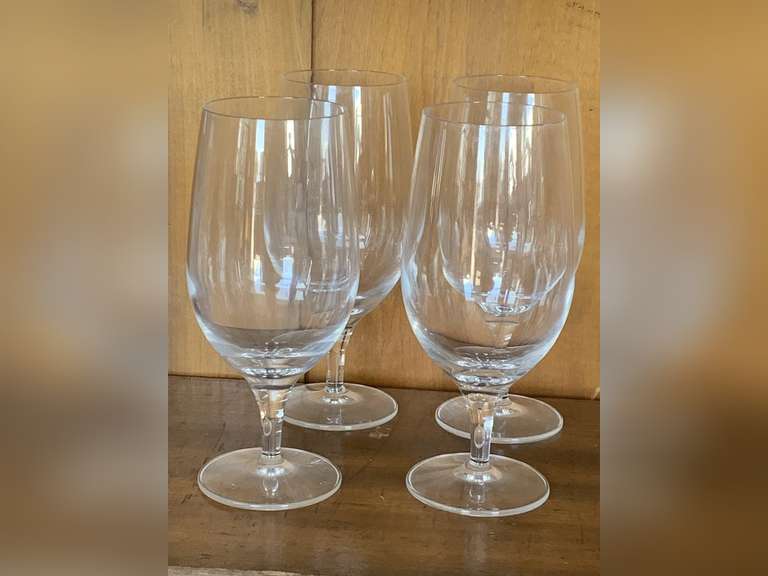 4 HANDBLOWN WATER/TEA GLASSES image