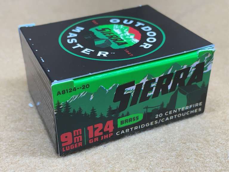 SIERRA OUTDOOR MASTER 9MM JHP - 20 RDS image