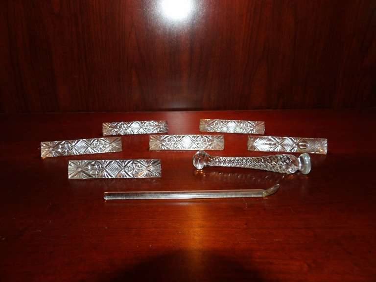 LOT OF CRYSTAL KNIFE, RESTS, AND MORE image