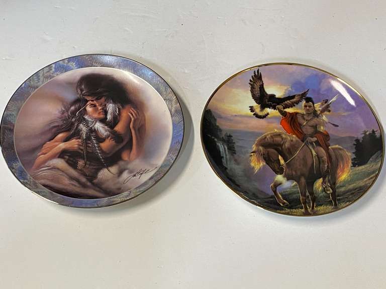 Numbered Native American collector plates from the Bradford Exchange, and the Western Heritage Museum, two pieces, see pictures for details. image