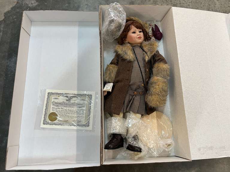 The Great American Doll Company collectible doll, comes in original box, “Ninotschka”, comes with certificate of ownership, see pictures for details. image