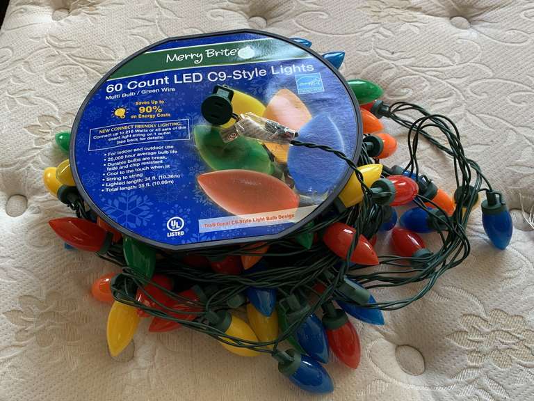 STRING 60 LED C9 STYLE CHRISTMAS LIGHTS image