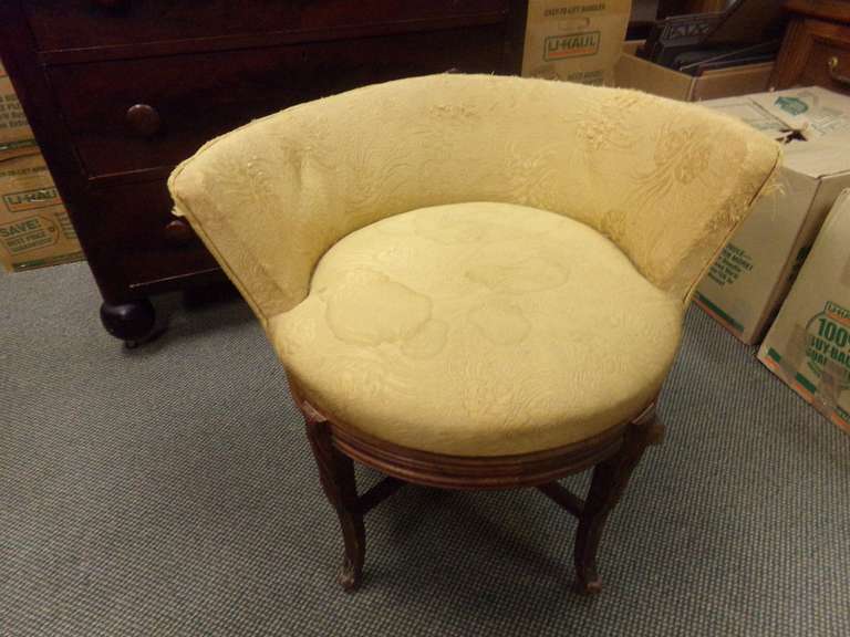 VINTAGE YELLOW BARREL, ACCENT CHAIR image