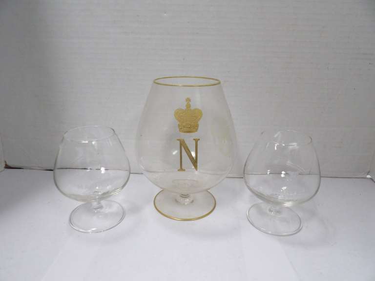 A LOT OF THREE BRANDY SNIFTERS image