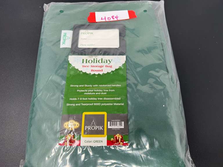 Holiday tree storage bag, holds 7–9 foot disassembled tree, still new in the package, see pictures for details. image