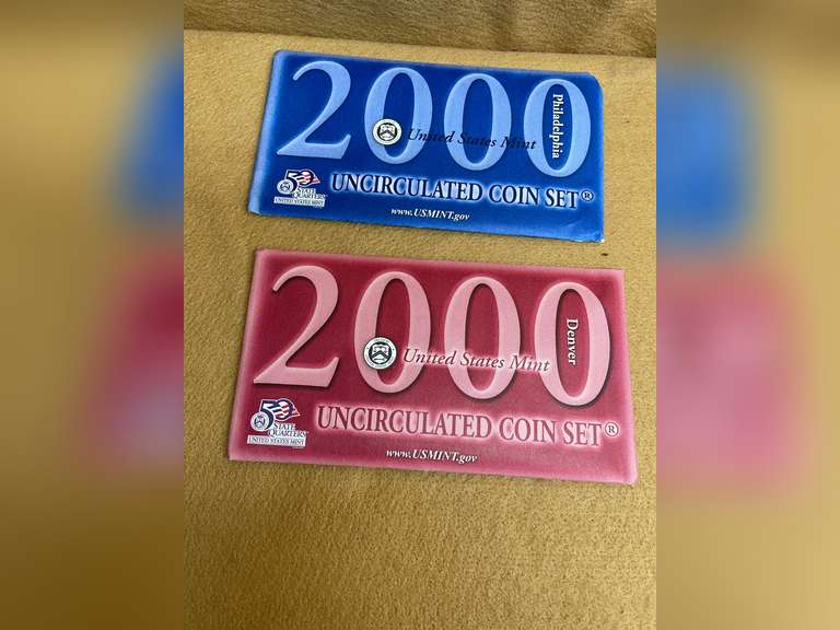 2000 UNCIRCULATED COIN SETS DENVER & PHILADELPHIA MINTS image