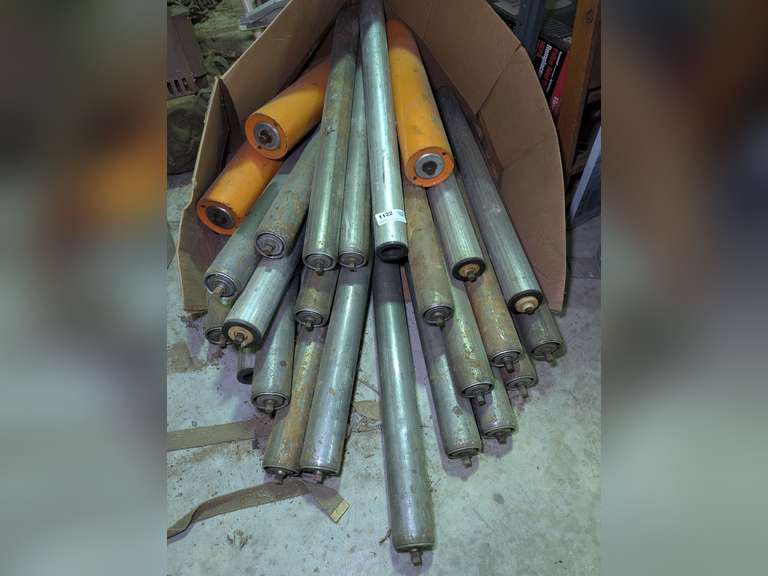 VINTAGE INDUSTRIAL CONVEYOR ROLLERS image