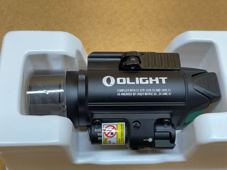 OLIGHT BALDR PRO Black w/ Green Laser Sight and White LED, Black, NEW image