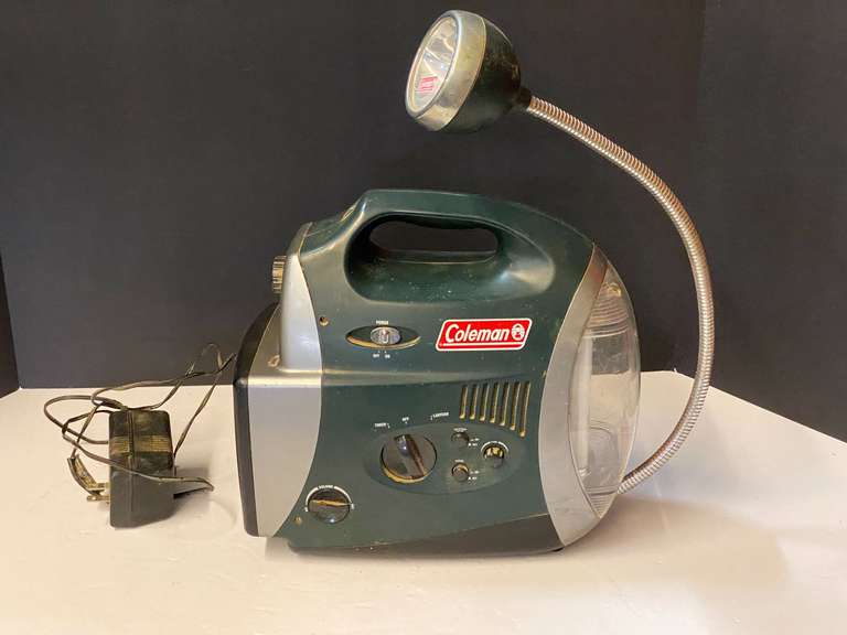 Coleman radio/TV combo, with lantern, powers up, see pictures for details. image