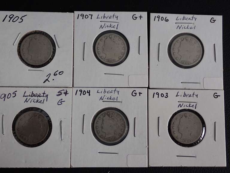 (6) LIBERTY HEAD "V" NICKELS image
