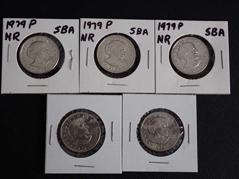 (5) 1979 SUSAN B. ANTHONY DOLLAR COINS image