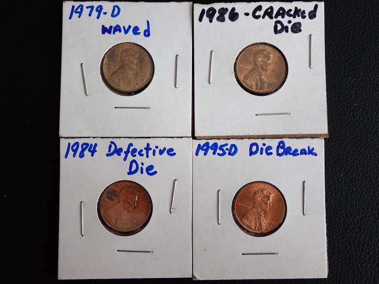 (4) ERROR PENNIES - SEE ALL PHOTOS image