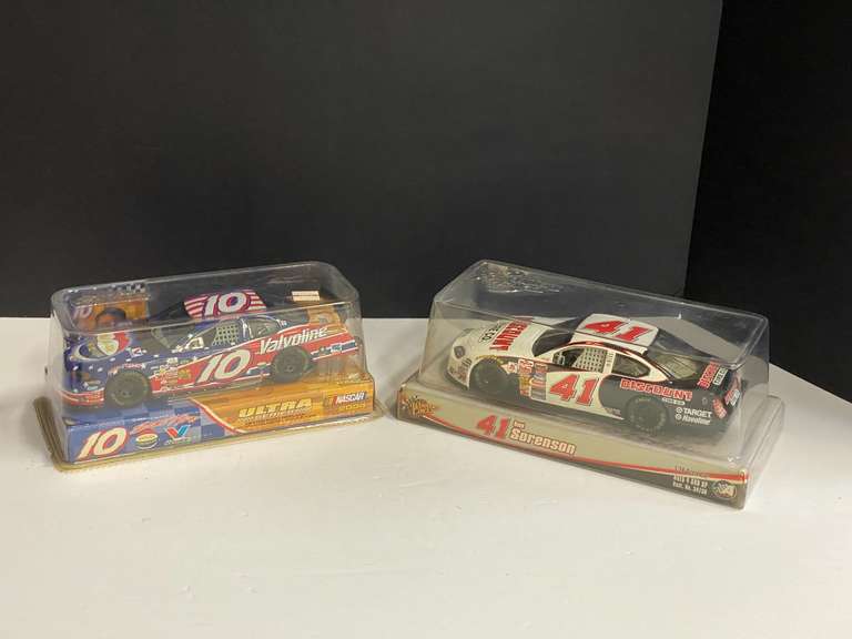 #10 and #41 NASCAR replicas, two pieces, 1/24 scale, comes with original boxes, see pictures for details. image