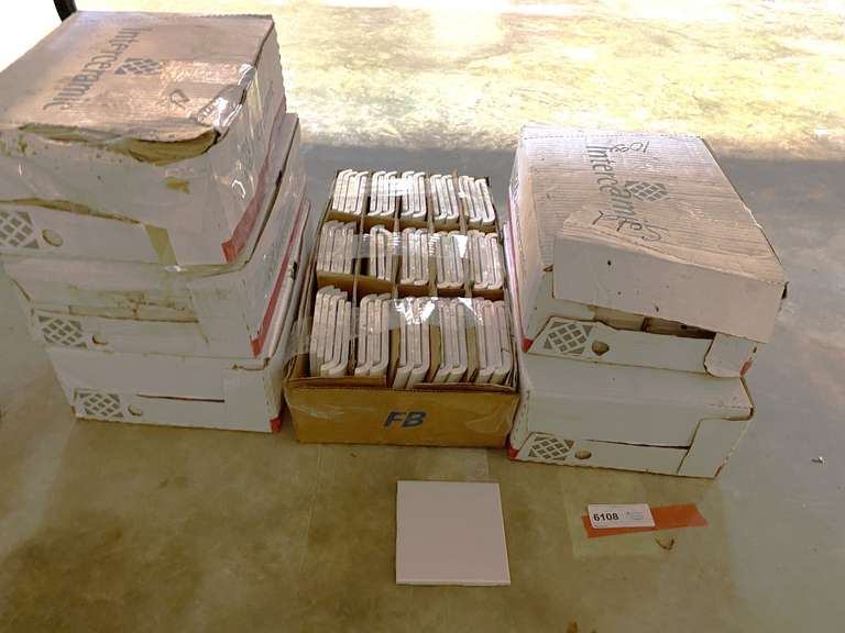Interceramic glazed ceramic wall tiles, five boxes, also includes corner pieces/trim, see pictures for details. image