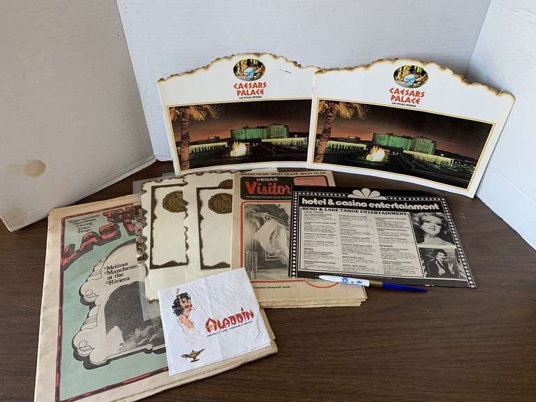 MISC VINTAGE "LAS VEGAS" ADVERTISING MEMORABILIA - CHECKOUT image