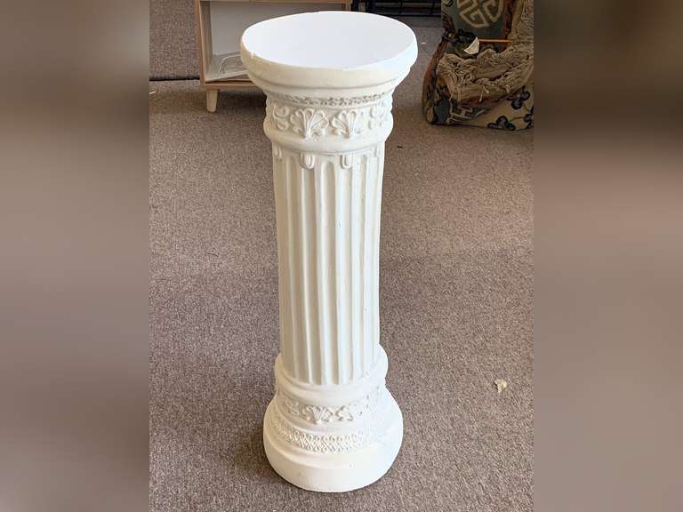 PLASTER COLUMN PEDESTAL 28" TALL X 9" ROUND image