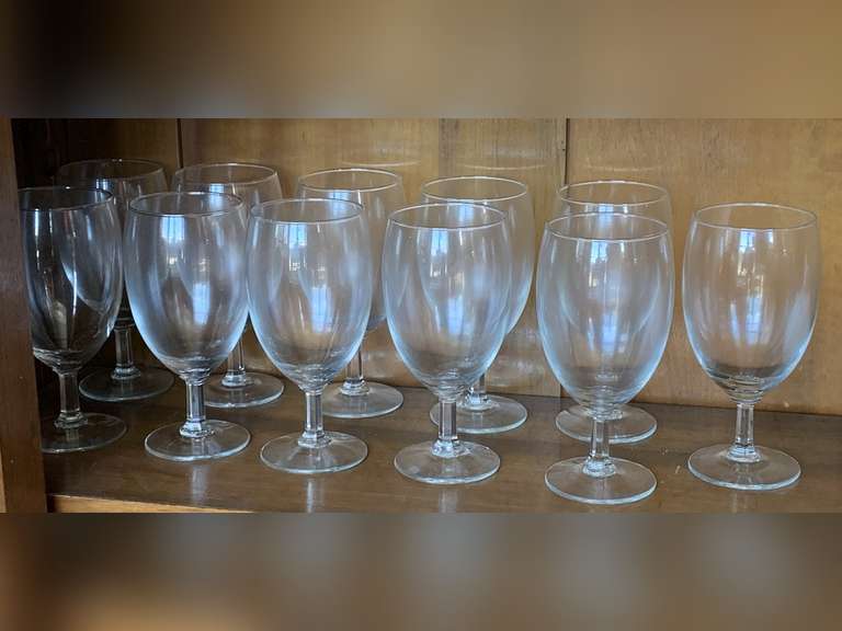 SET OF 11 CRYSTAL WATER/TEA GOBLETS image