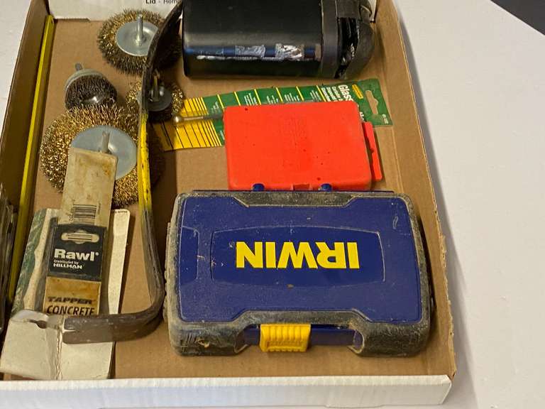 Assortment of drill bits, wire wheels, and more. See pictures for details. image