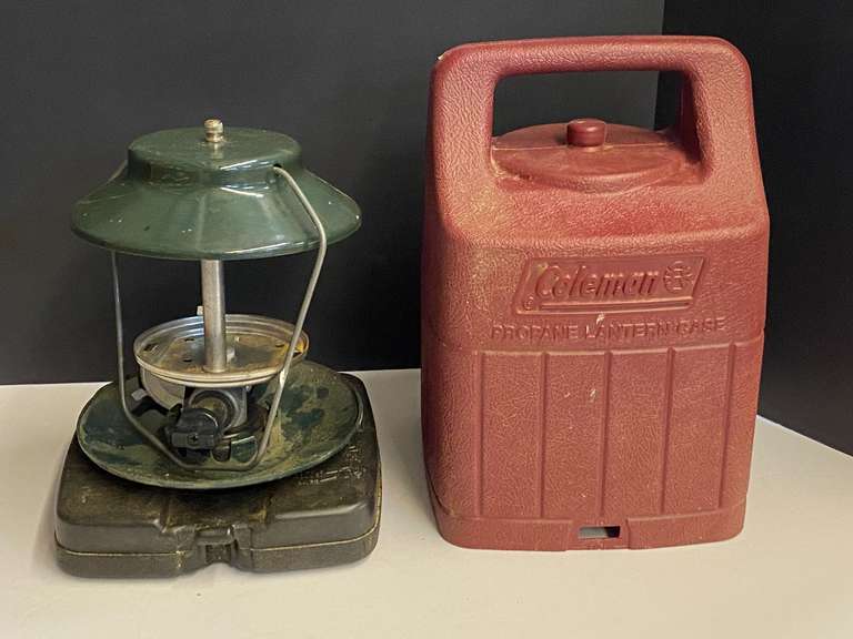 Coleman propane lantern with cover, no globe, see pictures for details. image