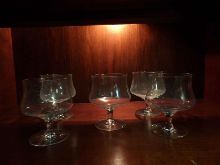 A LOT OF FIVE CRYSTAL GLASS GLASSES image