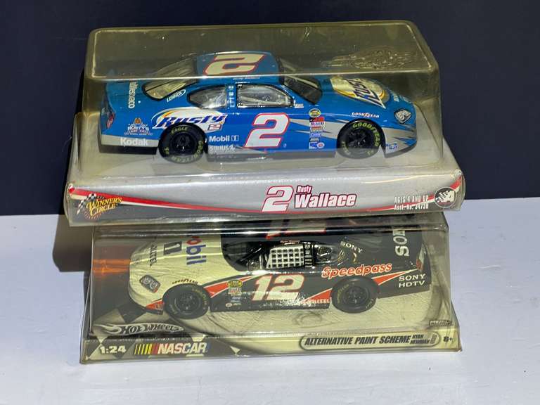 #2 and #12 NASCAR replicas, two pieces, 1/24 scale, comes with original boxes, see pictures for details. image