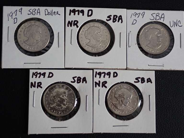 (5) 1979 SUSAN B. ANTHONY DOLLAR COINS image
