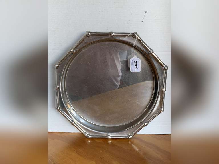 STAINLESS STEEL TRAY 14 1/2" ROUND image