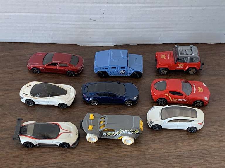 9 VINTAGE METAL CARS (2 METAL, 4 HOT WHEELS, 1 MATCHBOX & MORE) image