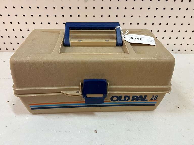 Tacklebox with content to include bobbers, hooks, fishing line, and more. See pictures for details. image