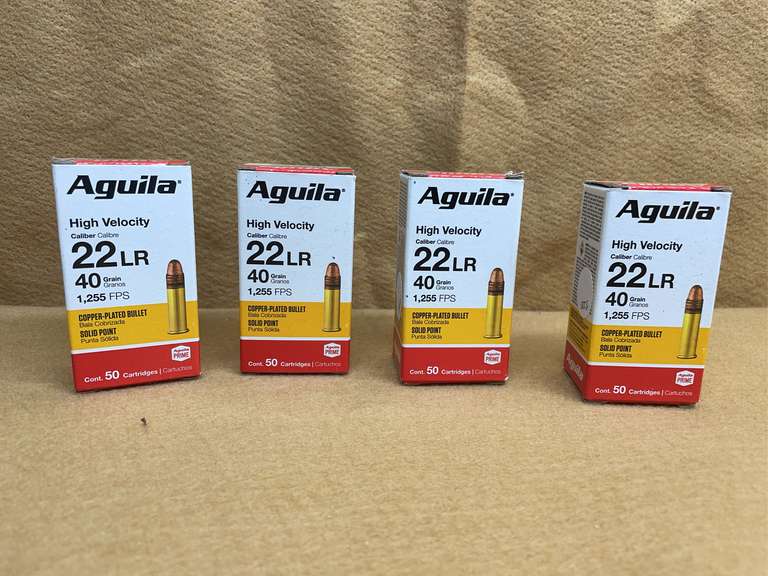 4 BOXES AGUILA 22 LR SUPER EXTRA CPRN - 200 RDS TOTAL image