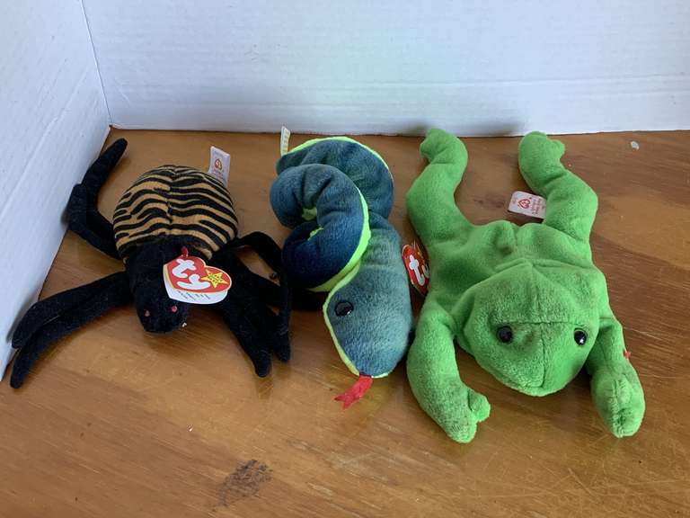 3 TY BEANIES (1997 HISSY, 1996 SPINNER, 1993 LEGS) image