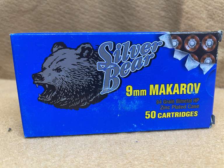 SILVER BEAR 9MM MAKAROV FMJ - 50 RDS image