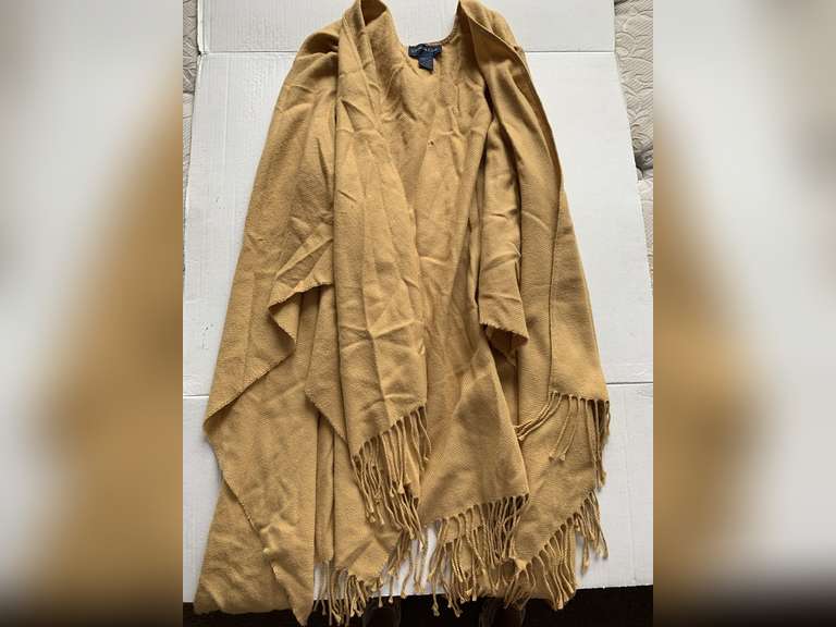 CAMEL VERY SOFT PONCHO STYLE WRAP image