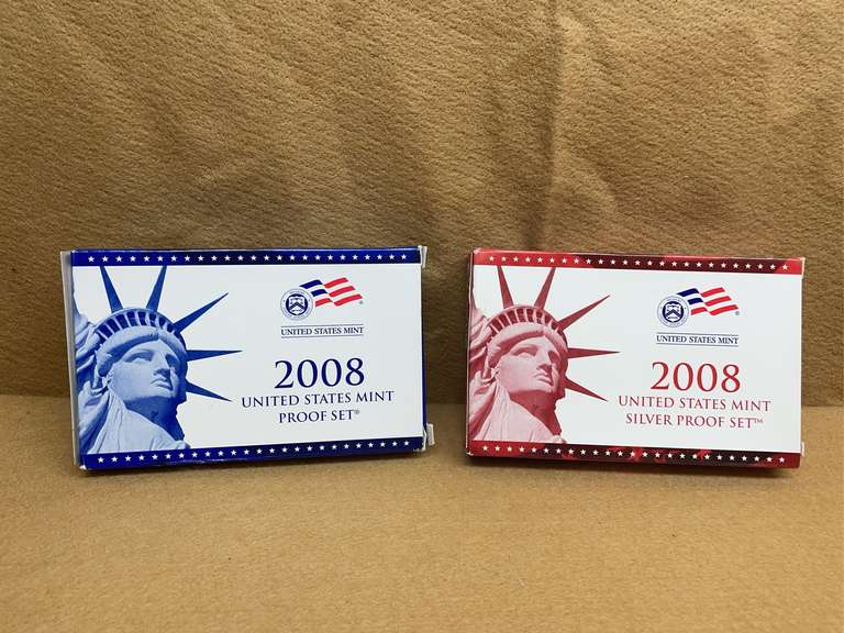 2008 UNITED STATES MINT PROOF SETS DENVER & PHILADELPHIA MINTS image