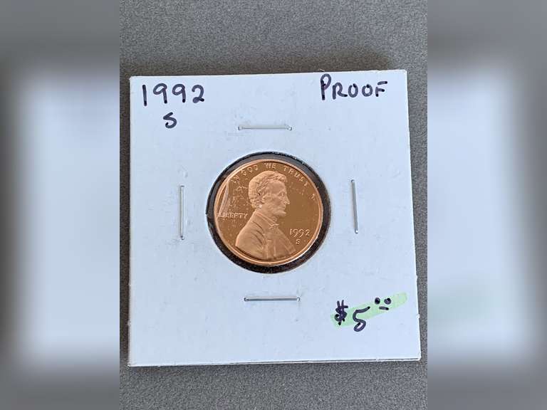 PROOF LINCOLN PENNY 1992S- CHECKOUT image