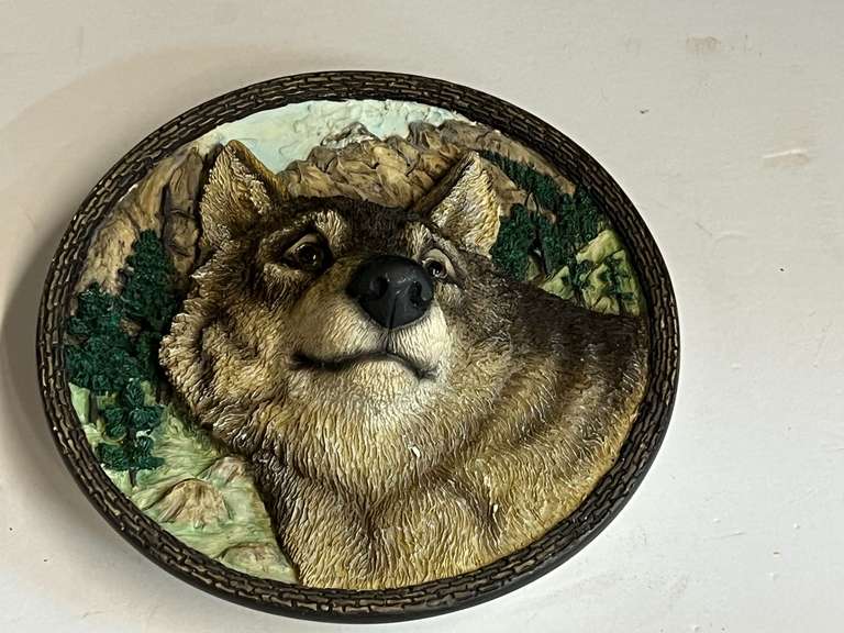 Numbered “Faces of The Wild” collectible plate, “The Wolf”, from the Bradford exchange, see pictures for details. image
