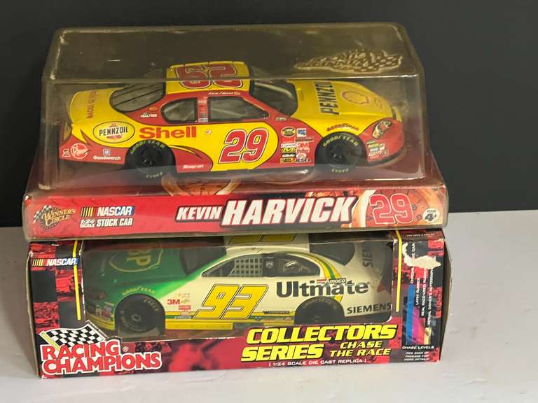 #29 and #93 NASCAR replicas, two pieces, 1/24 scale, comes with original boxes, see pictures for details. image