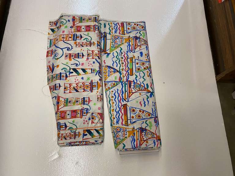 Partial bolts of outdoor novelty fabric, 54”, set of two, see pictures for details. image