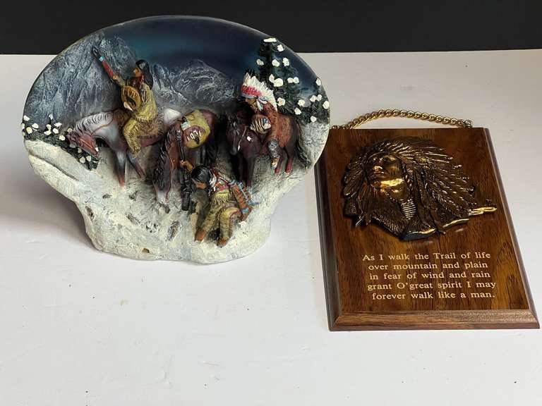 Native American wall plaque and home decor, see pictures for details. image