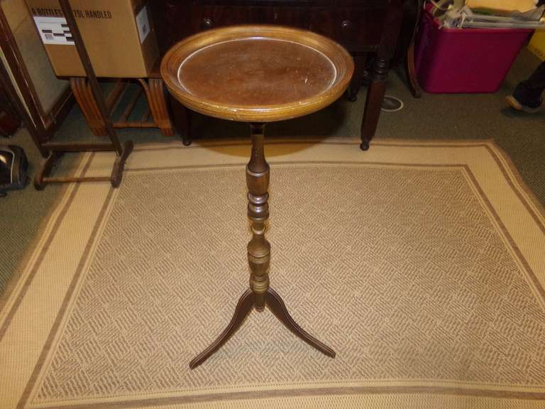 ANTIQUE PEDESTAL SIDE TABLE image