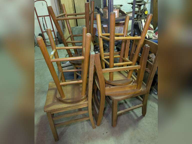 ALL SOLID WOOD STOOLS AND SIDE CHAIRS IN AREA MARKED OFF AS 1124 image
