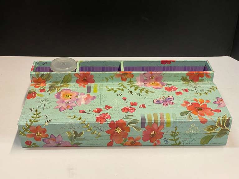 Diamond art/crafting supplies in decorative storage box, see pictures for details. image