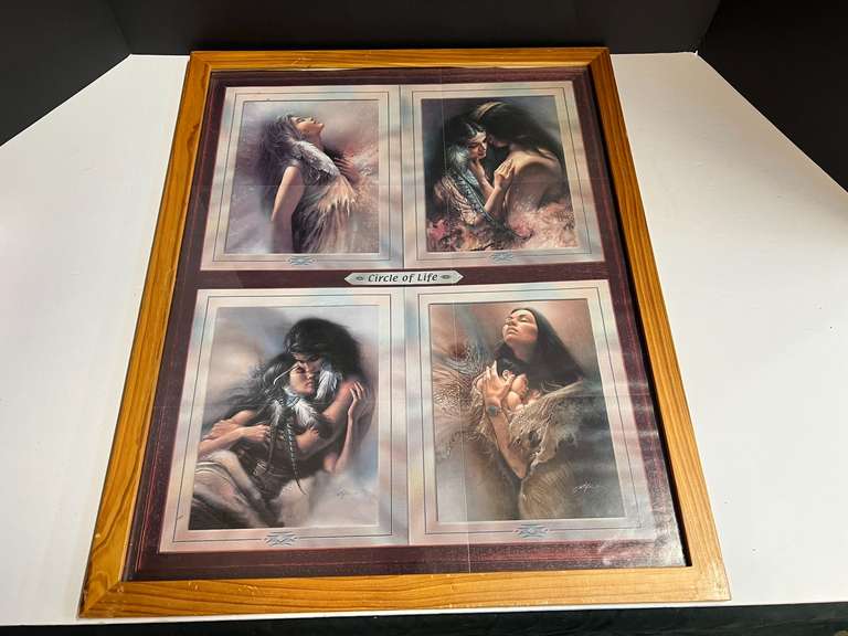 Framed circle of life poster print, see pictures for details. image