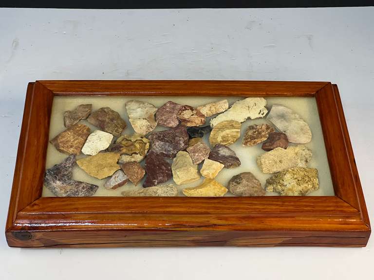 Framed Native American artifacts/shards,  see pictures for details. image