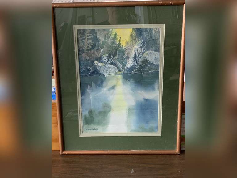 FRAMED/MATTED LANDSCAPE BY SCHELLENBERG 22 1/2" X 27" image