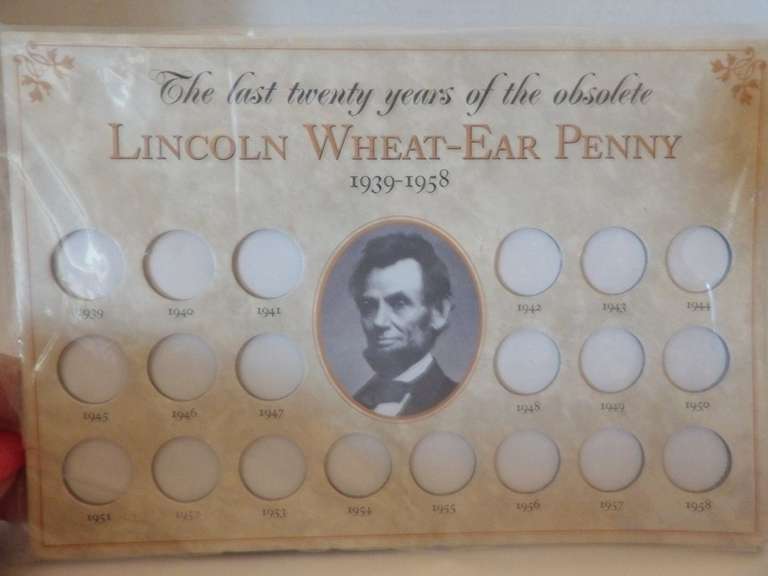 THE LAST 20 YEARS OF THE OBSOLETE LINCOLN WHEAT – YEAR PENNY 19 39–19 58 ￼ image