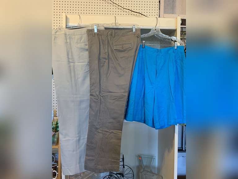 LADIES CLOTHING LOT - 2 LADIES PANTS, 1 LADIES SHORTS, 3 SKIRTS - ALL SIZE 14 image