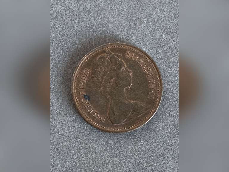 1973 RARE UK ONE NEW PENCE - CHECKOUT image