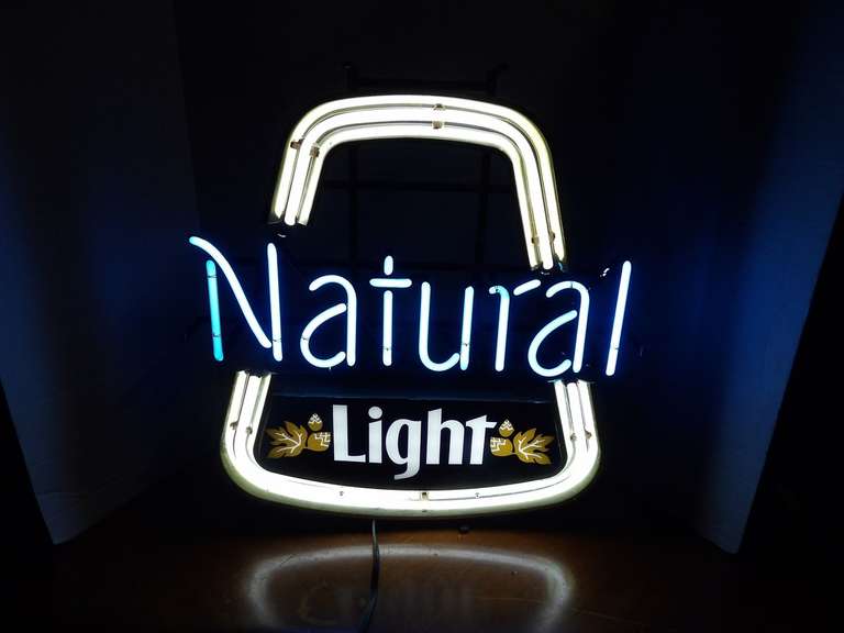 NATURAL LIGHT NEON LIGHT ADVERTISEMENT image