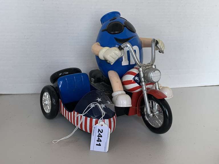 BLUE M&M BIKER "FREEDOM RIDER" 8" WIDE X 7" TALL image